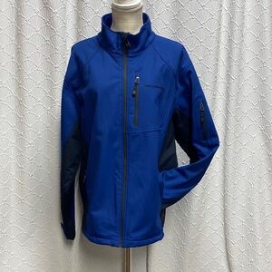 Free Country size XL Men's Blue and‎ Black Performance Jacket Multi pockets warm